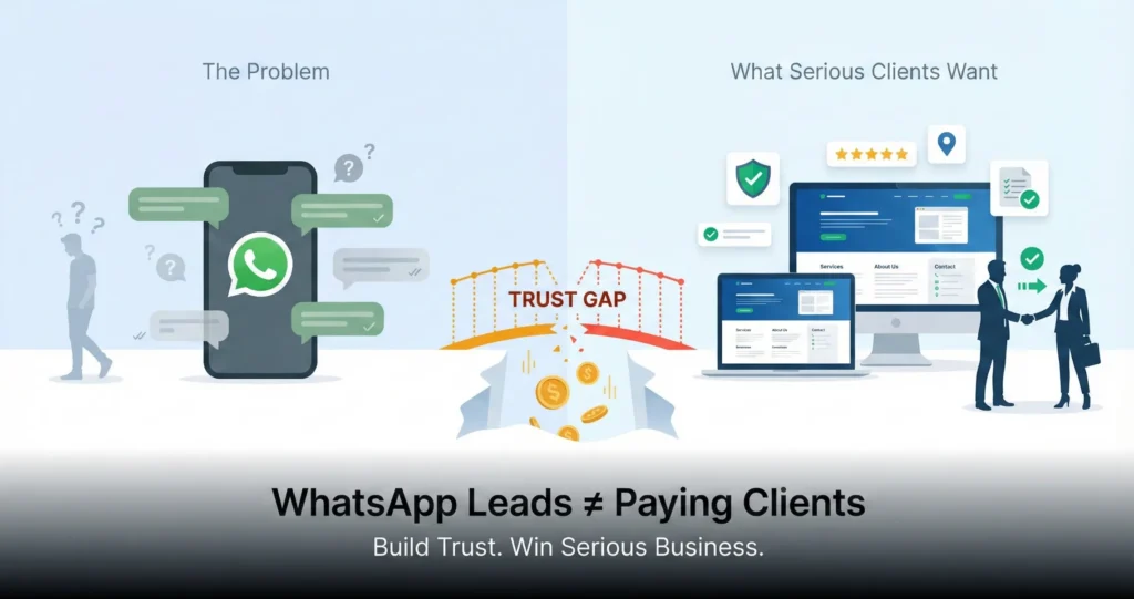 whatsapp leads not converting to business without trust indications